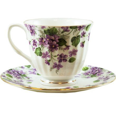 Violet Cup and Saucer