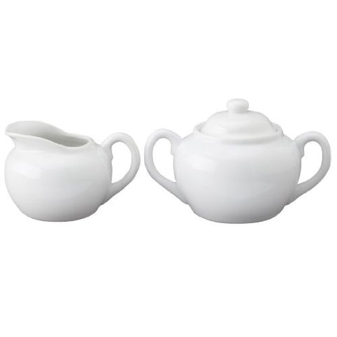 Porcelain Sugar and Creamer Set