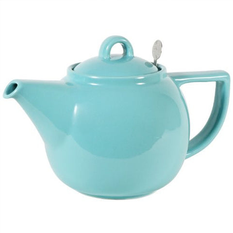 Large Aqua Geo Teapot
