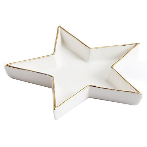 Gold Trimmed Star Tea Bag Caddy