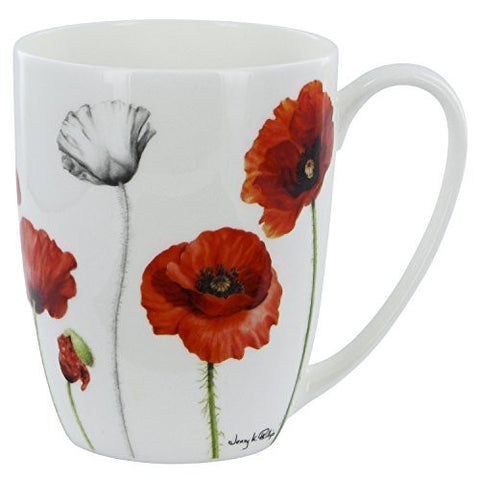 Poppies Bone China Coupe Mug