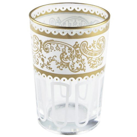 White Essaouira Moroccan Tea Glass