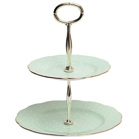 Polka Rose Tea Cake Stand