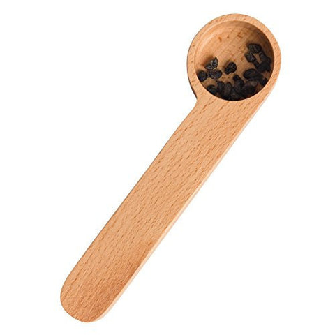 Wood Tea Scoop and Clip