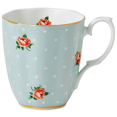 Mint Polka Rose Mug