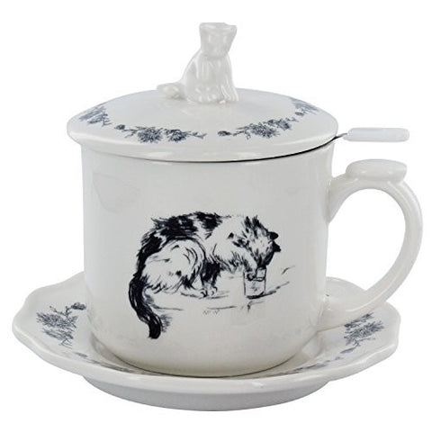 Illustrated Cat Covered Mug
