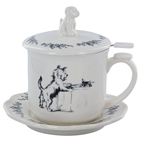 Illustrated Dog Covered Mug