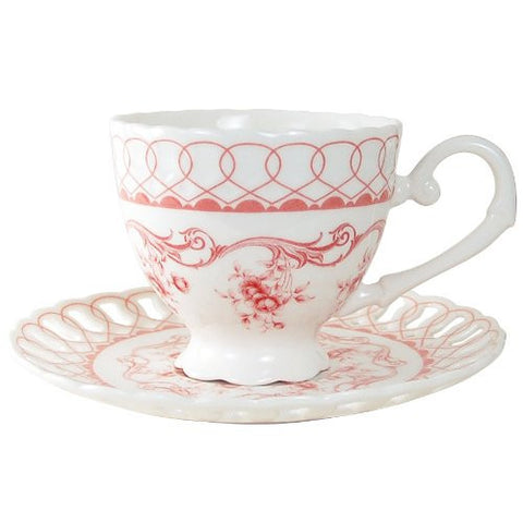 Pink Vine Cup and Saucer