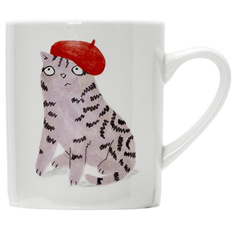 Tabby and Beret Cat Mug