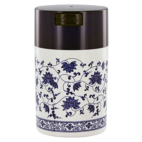 Blue Vine Vacuum Seal Tea Canister