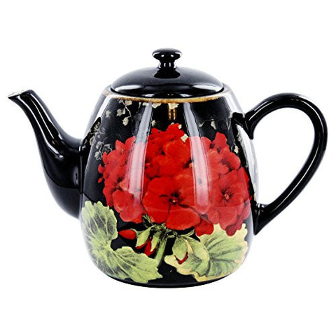 Geraniums Teapot