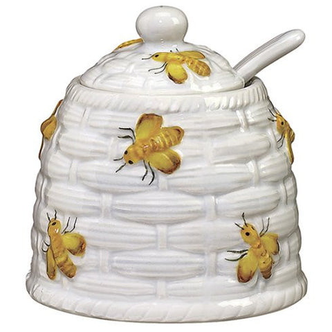Yellow Bees Honey Pot