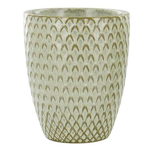 Feather Embossed Stoneware Tumbler