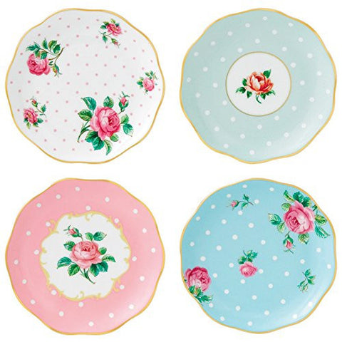 Small Vintage Tea Plates Set of 4