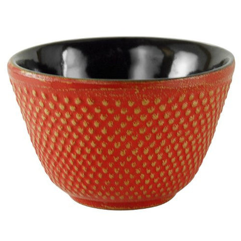 Red Hobnail Tetsubin Tea Cup