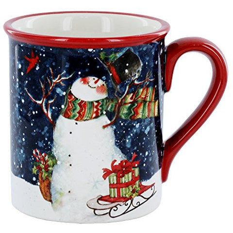 Flying Bird Snowman Mug