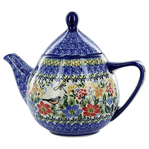 Polish Pottery Bird Teapot