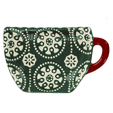 Teal Teacup Tea Bag Caddy