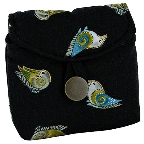 Black Laurel Burch Birds Tea Wallet