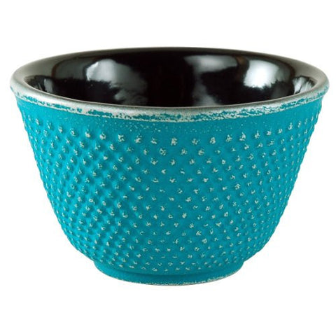 Turquoise Hobnail Tetsubin Tea Cup