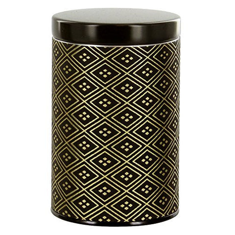Gold and Black Diamond Tea Canister